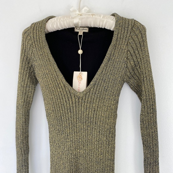 For Love and Lemons Sparkle Knit Metallic Dress Sm - Picture 4 of 8
